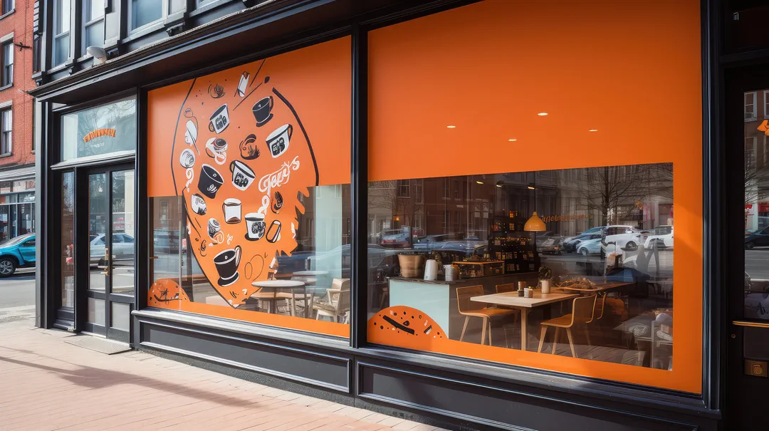 custom promotional window vinyl restaurant